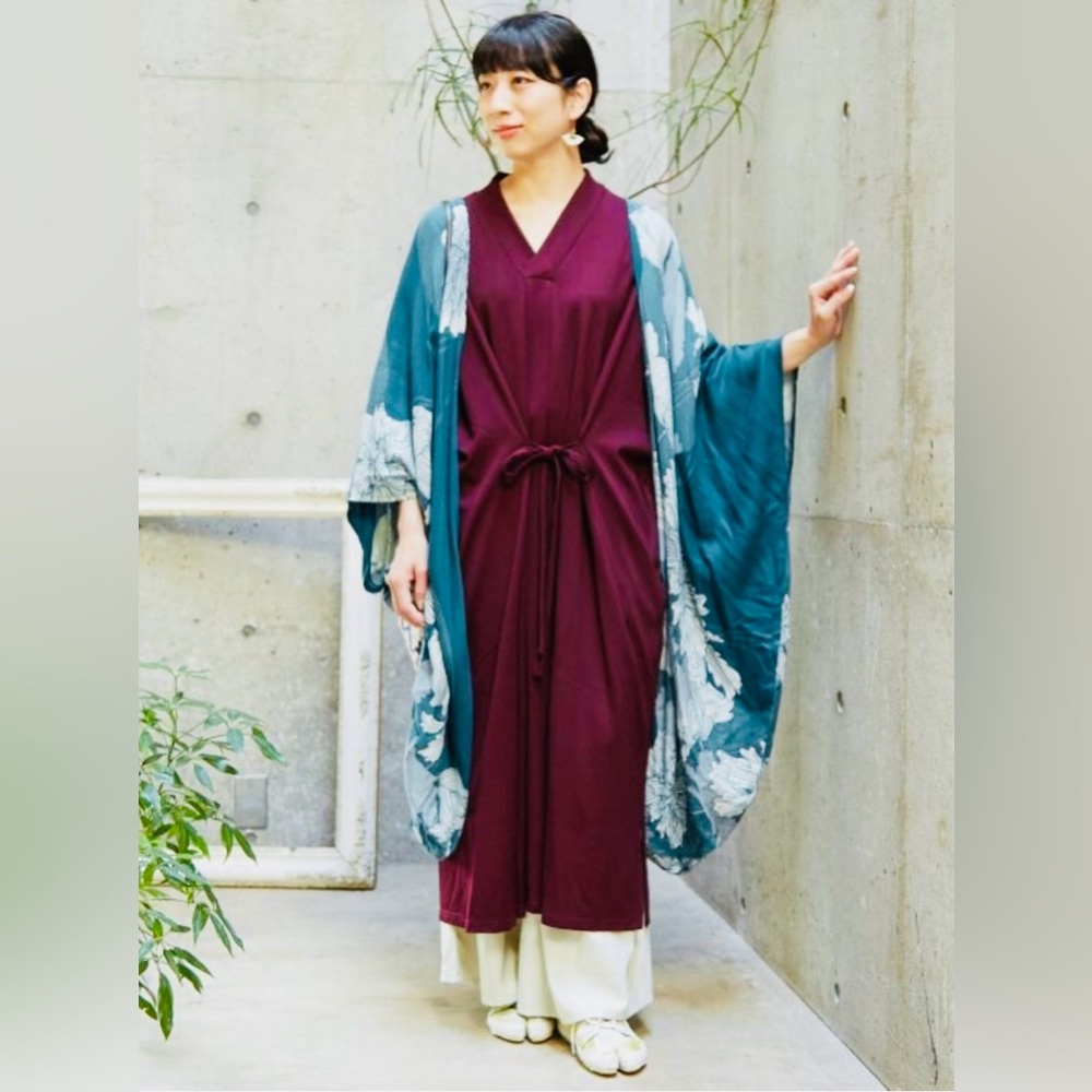 Cardigan UV Cut Kimono (Green Tanbairo)